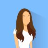 Profile Icon Female Avatar Woman Portrait Casual Person Silhouette Face Flat Design Vector Illustration